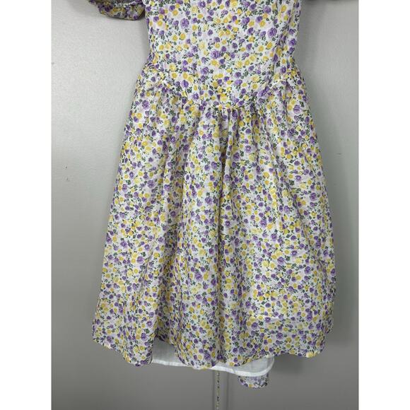 Bardot Revolve Marlie Sweetheart Neck Puff Sleeve Floral Mini Dress Medium - Picture 8 of 13